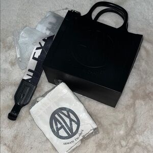 Armani Exchange Black Messenger Bag